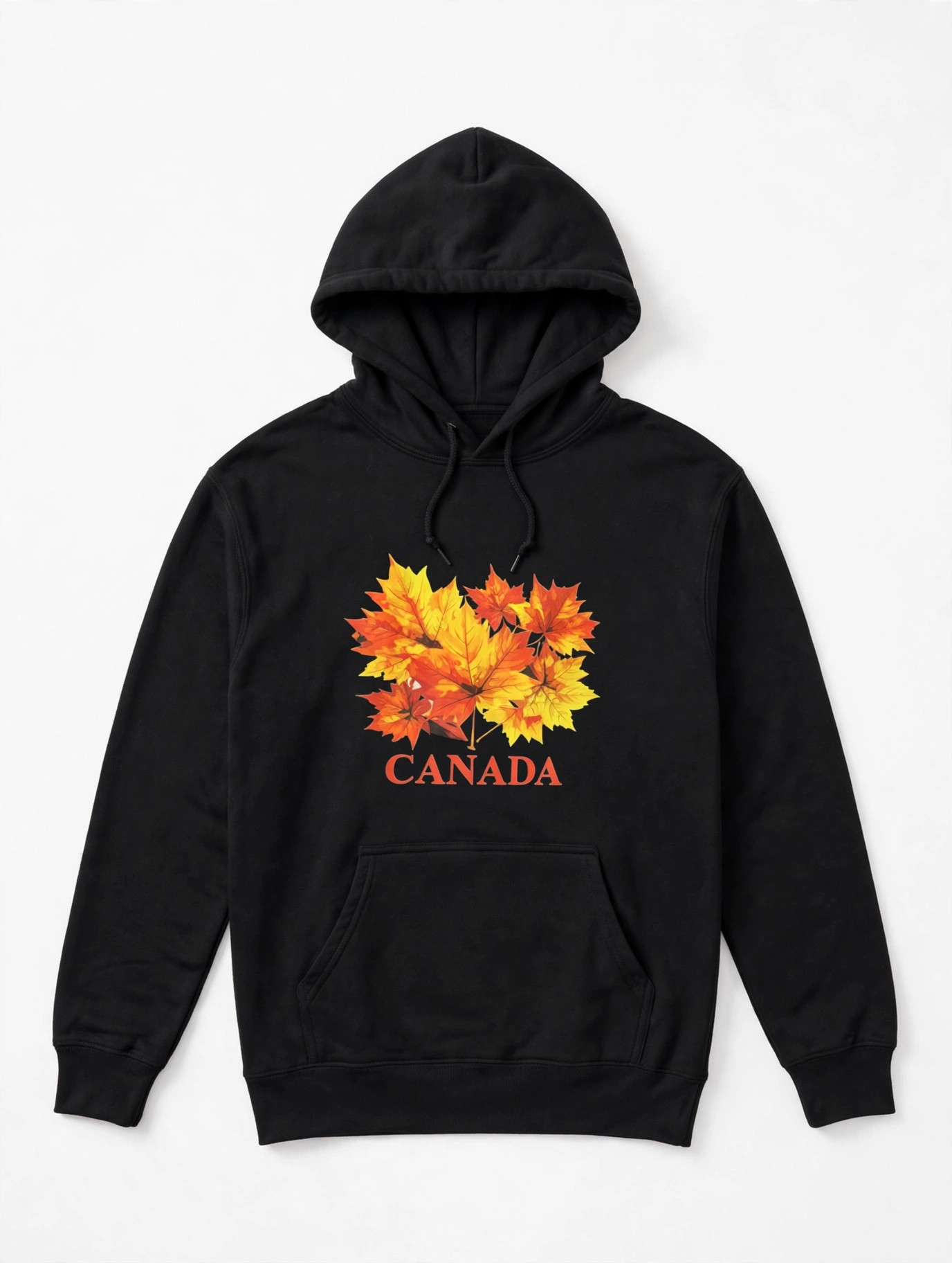 Canada Maple Hoodie — Black